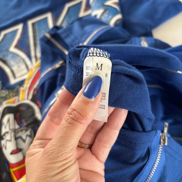 Kiss Alive in 77 Blue T-Shirt Dress Women’s Size Medium Zippers Rocker Merch - Picture 4 of 7